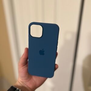 Blue Apple iPhone 13 Case